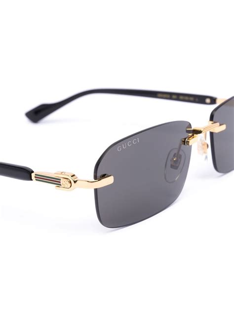 gucci green men's sunglasses|gucci rimless shield sunglasses.